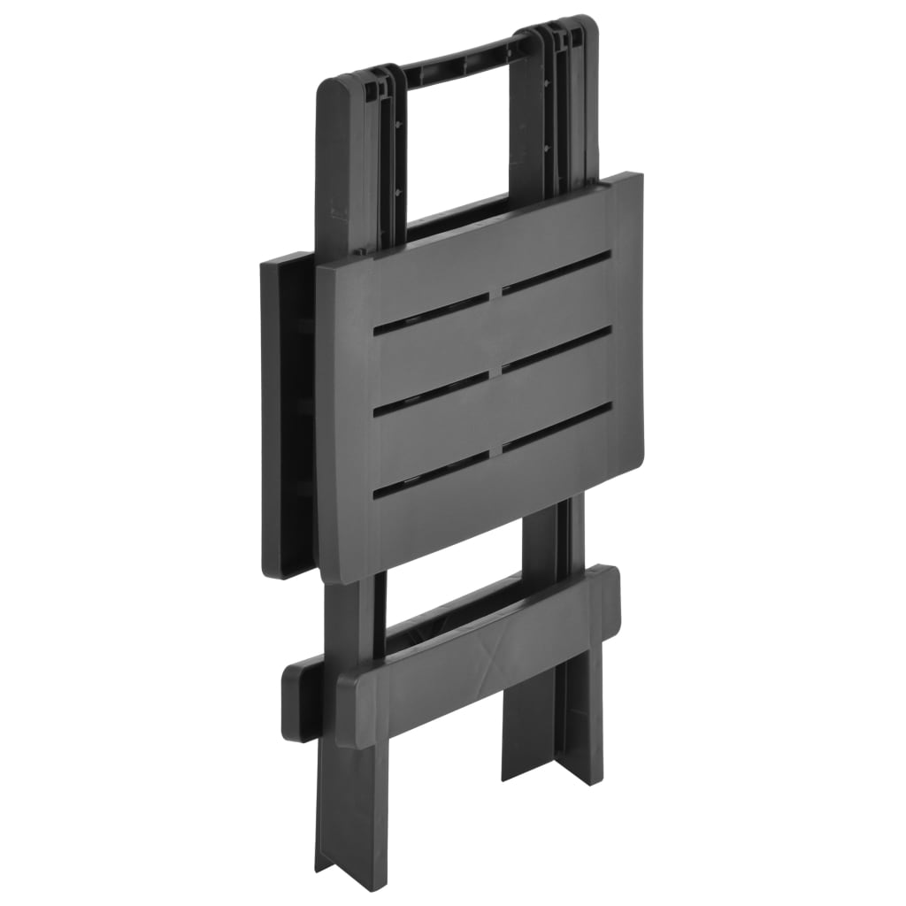 vidaXL Τραπέζι Κήπου Πτυσσόμενο Ανθρακί 45 x 43 x 50 εκ. Πλαστικό