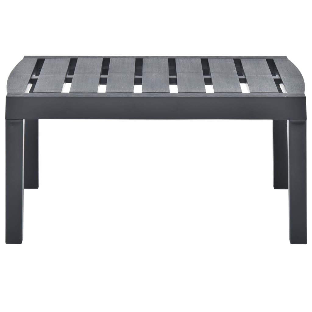 vidaXL Τραπεζάκι Κήπου Ανθρακί 78 x 55 x 38 εκ. Πλαστικό