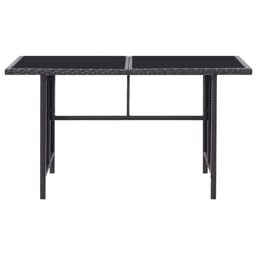 vidaXL Σαλόνι Κήπου 6 Τεμαχίων Μαύρο από Συνθετικό Ρατάν με Μαξιλάρια