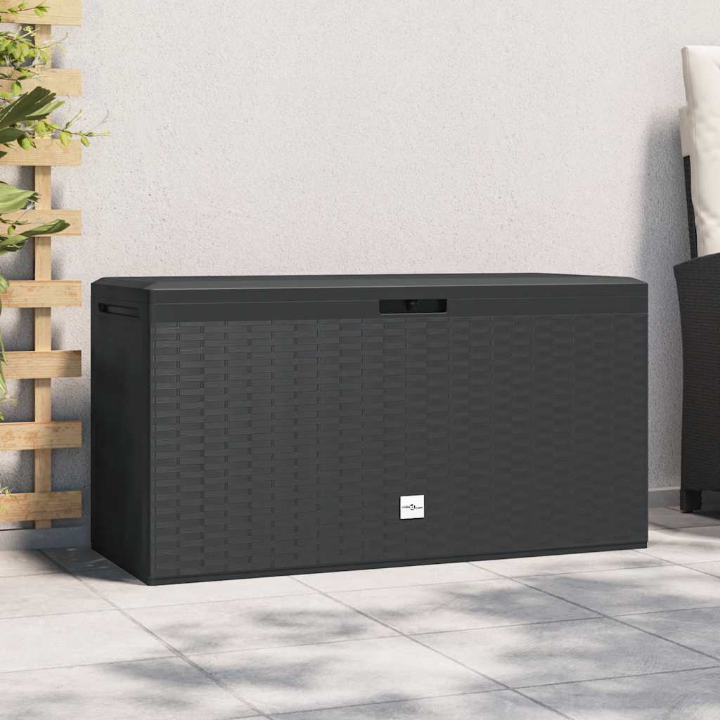 vidaXL Μπαούλο Αποθήκευσης Κήπου Ανθρακί 114 x 47 x 60 εκ.