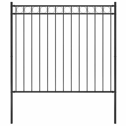 vidaXL Φράχτης Κήπου Μαύρος Ατσάλινος 1,81 x 1,5 μ.