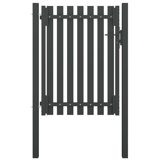 vidaXL Πύλη Κήπου Ανθρακί 100x125 εκ. από Ατσάλι