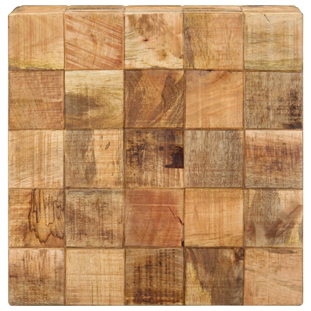 vidaXL Τραπεζάκια Σαλονιού με Σχέδιο Μπλοκ 2 τεμ. Ακατέργαστο Μάνγκο