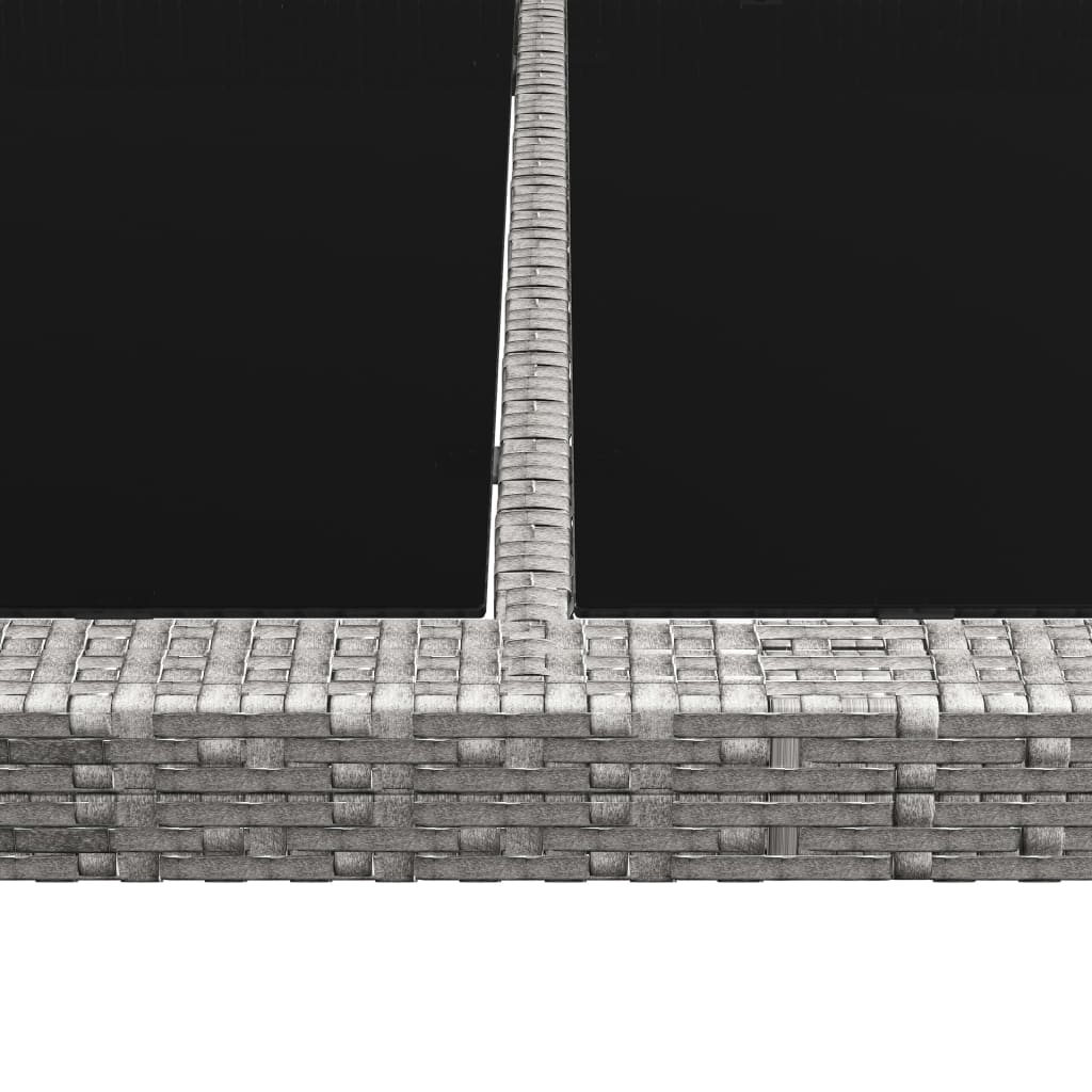 vidaXL Τραπεζαρία Εξωτερικού Χώρου Γκρι 200x150x74 εκ. Συνθετ. Ρατάν