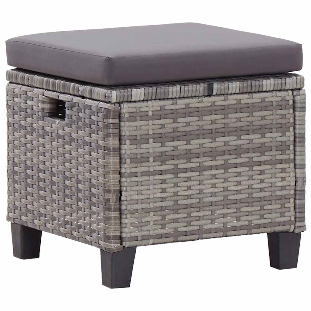 vidaXL Σαλόνι Κήπου 6 Τεμαχίων Σκούρο Γκρι Συνθετικό Ρατάν & Μαξιλάρια