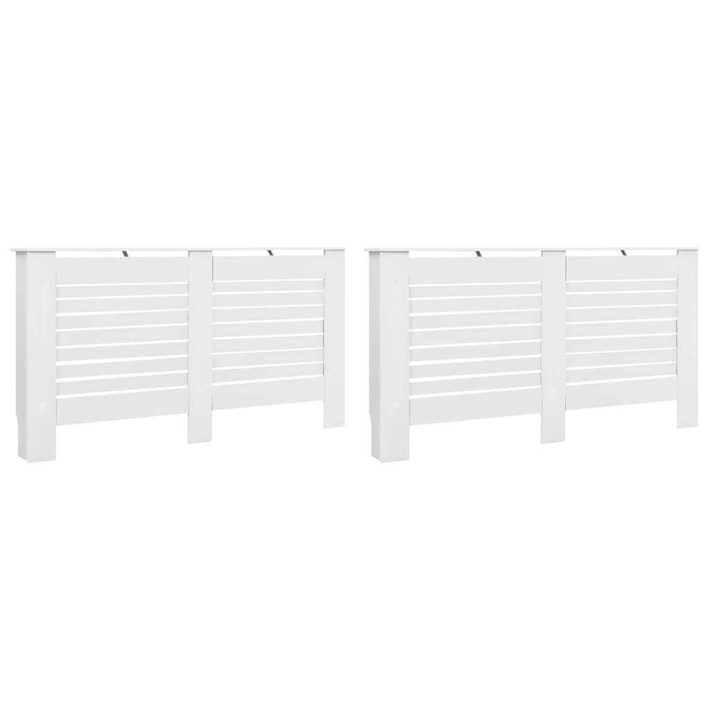 vidaXL Καλύμματα Καλοριφέρ 2 τεμ. Λευκά 152 x 19 x 81,5 εκ. από MDF