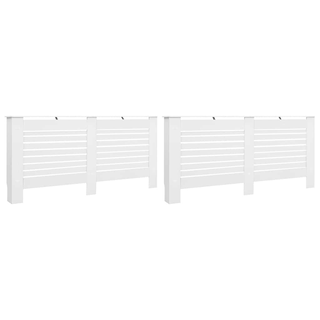 vidaXL Καλύμματα Καλοριφέρ 2 τεμ. Λευκά 172 x 19 x 81,5 εκ. από MDF