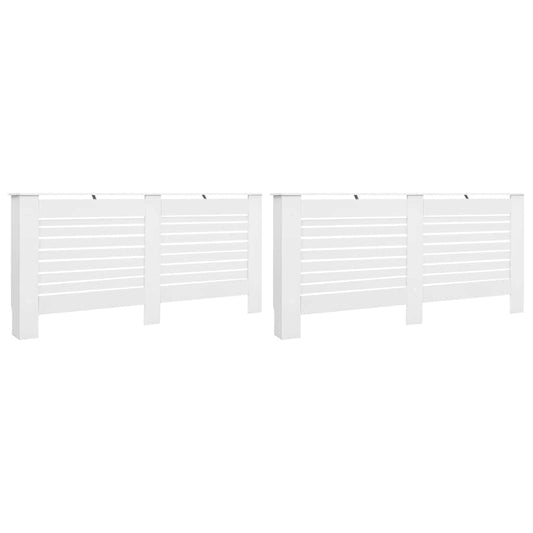 vidaXL Καλύμματα Καλοριφέρ 2 τεμ. Λευκά 172 x 19 x 81,5 εκ. από MDF