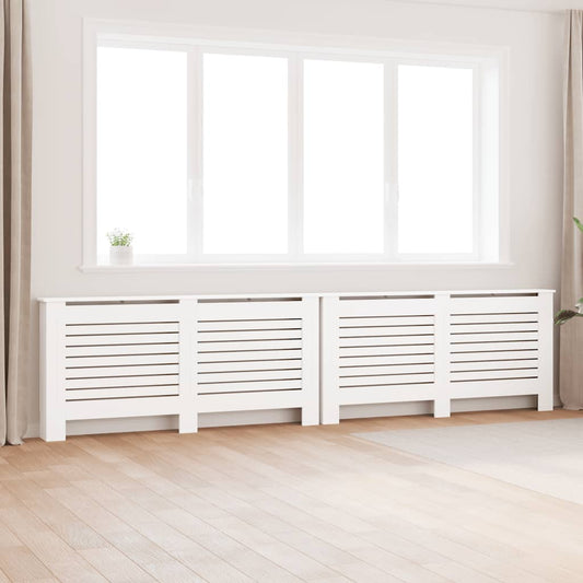vidaXL Καλύμματα Καλοριφέρ 2 τεμ. Λευκά 172 x 19 x 81,5 εκ. από MDF