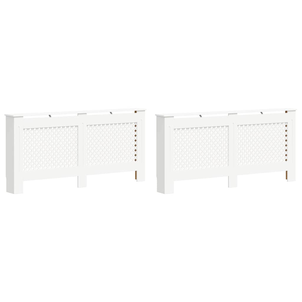 vidaXL Καλύμματα Καλοριφέρ 2 τεμ. Λευκά 172 x 19 x 81,5 εκ. από MDF