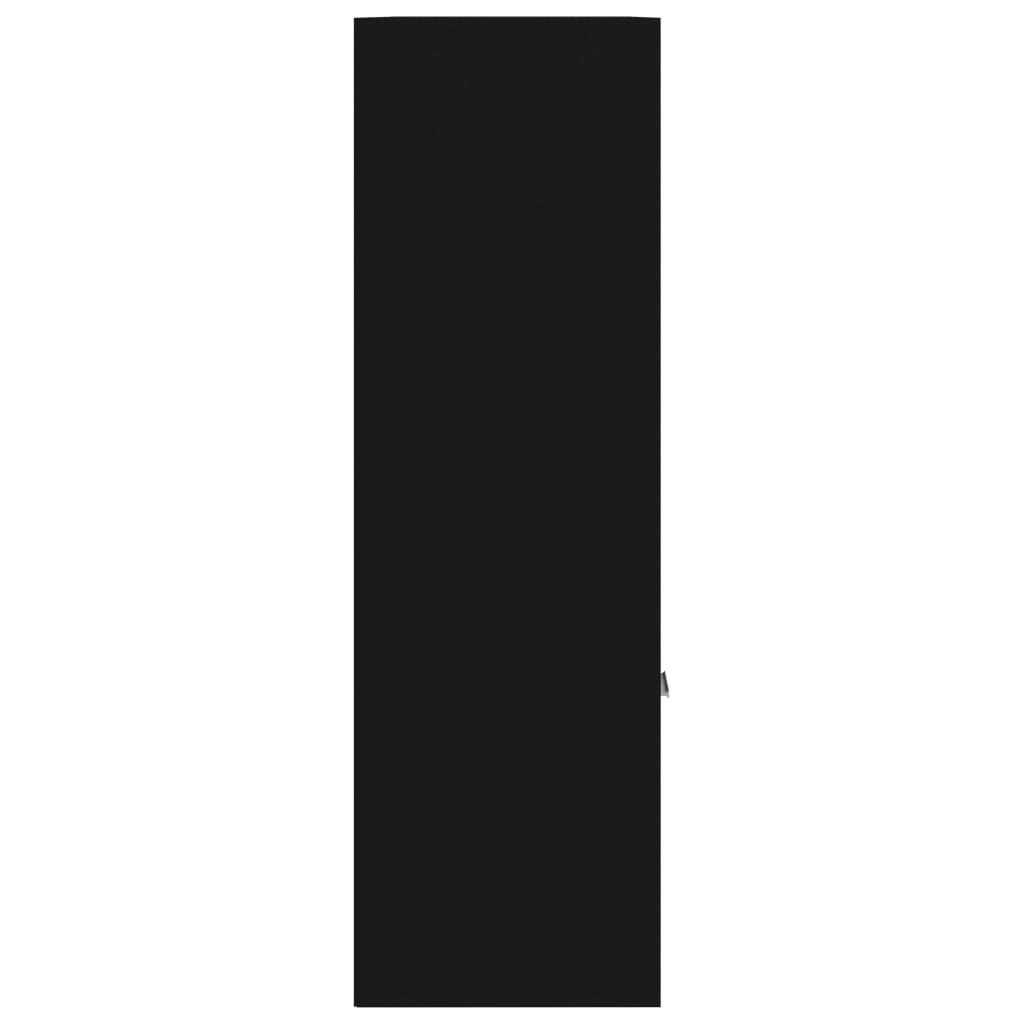 vidaXL Βιβλιοθήκη Μαύρη 98 x 30 x 98 εκ. από Επεξ. Ξύλο