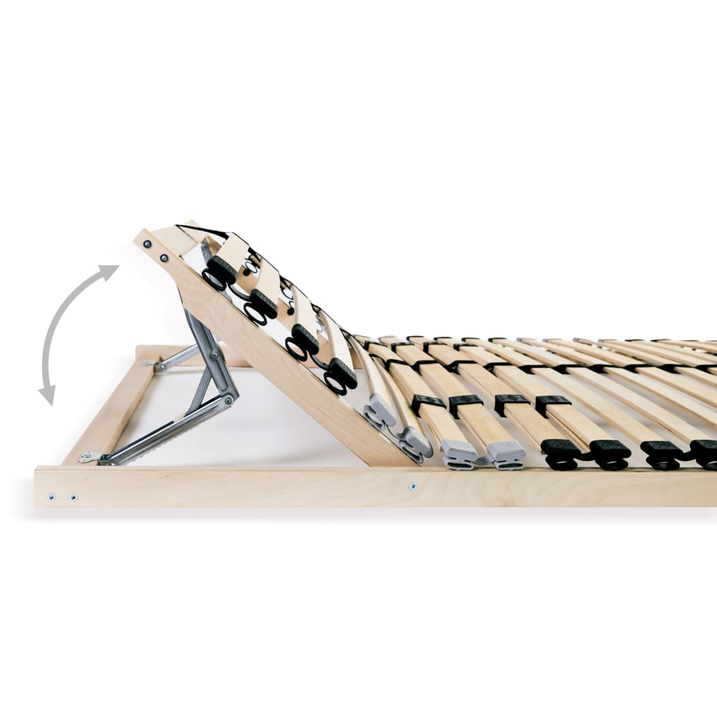 vidaXL Τελάρα Κρεβατιού 2 τεμ. με 28 Σανίδες & 7 Ζώνες 80 x 200 εκ.