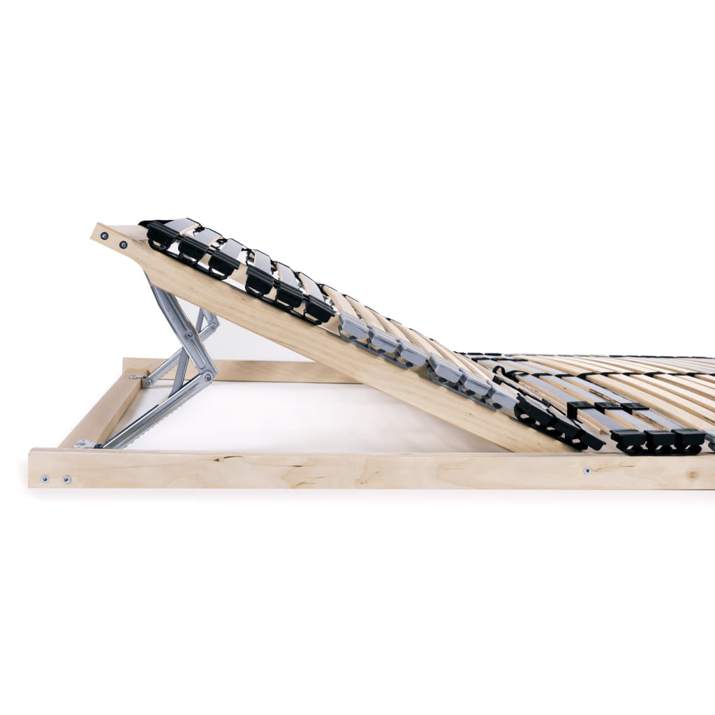 vidaXL Τελάρα Κρεβατιού 2 τεμ. με 42 Σανίδες & 7 Ζώνες 80 x 200 εκ.