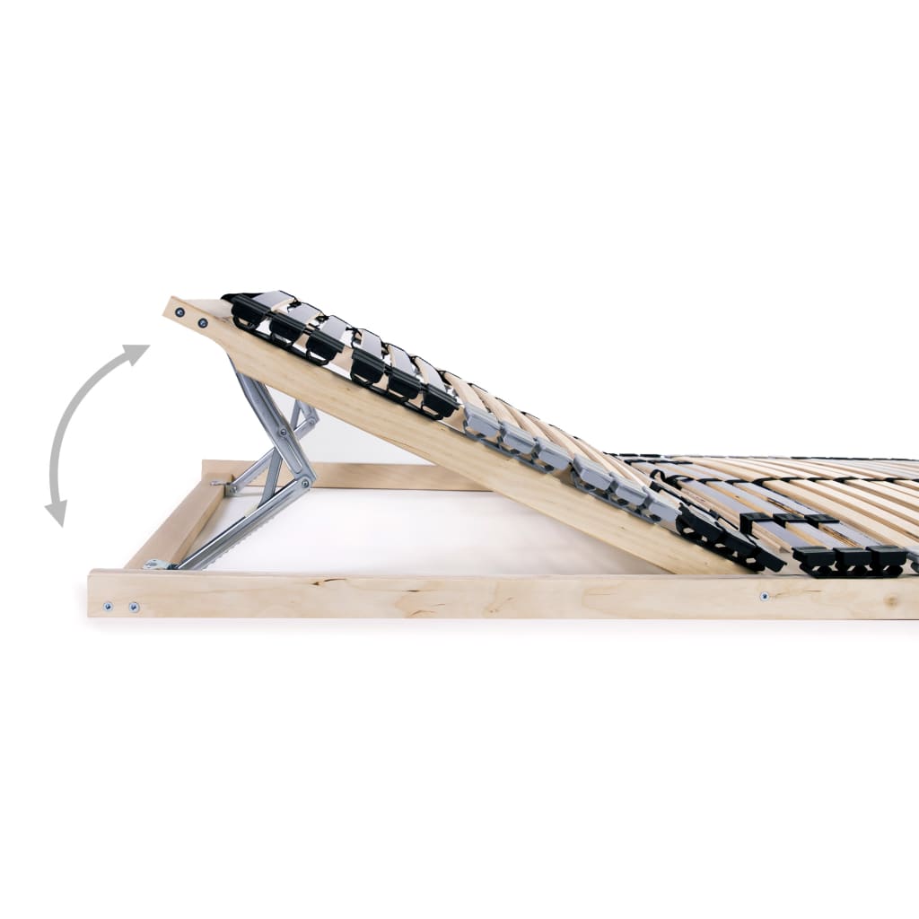 vidaXL Τελάρα Κρεβατιού 2 τεμ. με 42 Σανίδες & 7 Ζώνες 80 x 200 εκ.