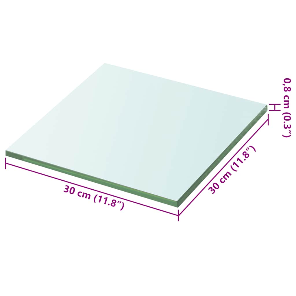 vidaXL Ράφια Πάνελ 2 τεμ. Διάφανα 30 x 30 εκ. Γυάλινα