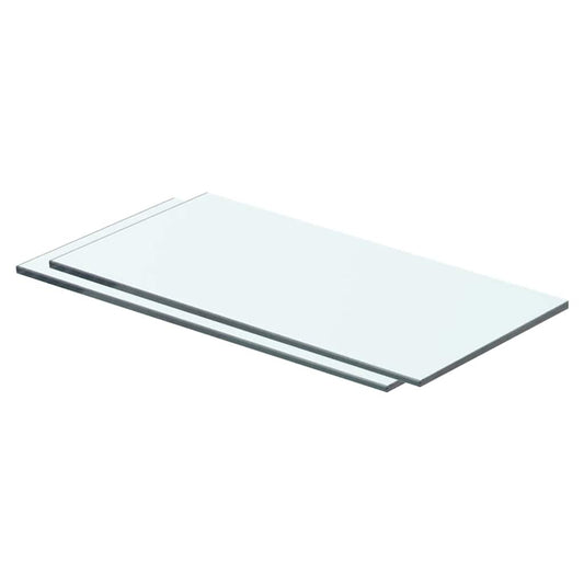 vidaXL Ράφια Πάνελ 2 τεμ. Διάφανα 40 x 15 εκ. Γυάλινα