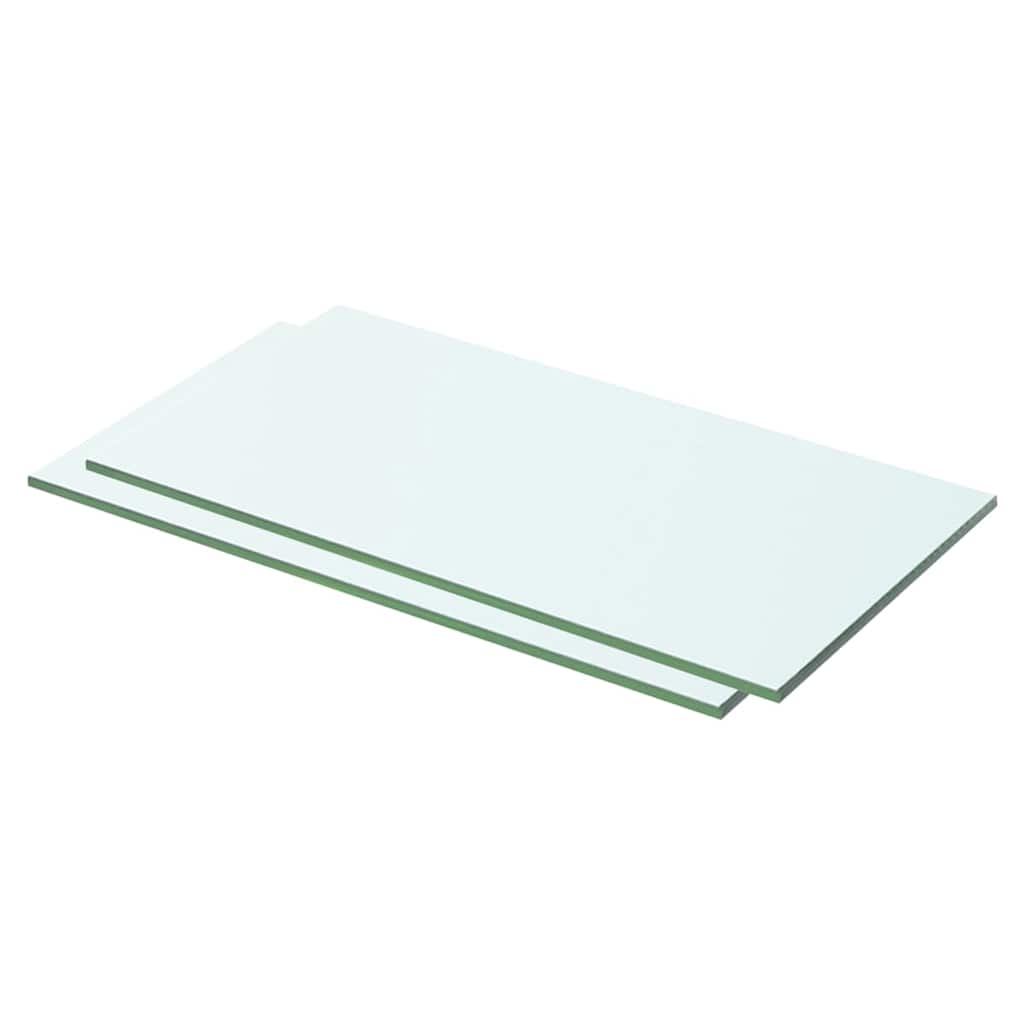 vidaXL Ράφια Πάνελ 2 τεμ. Διάφανα 50 x 20 εκ. Γυάλινα