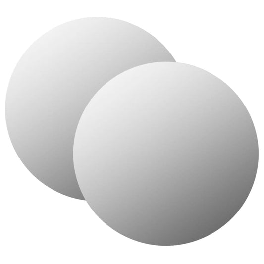 vidaXL Καθρέφτες Τοίχου 2 τεμ. Στρογγυλοί 70 εκ. Γυάλινοι