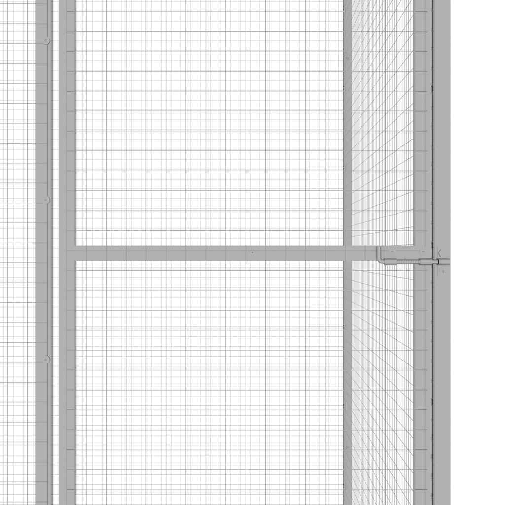 vidaXL Κλουβί Γάτας 4 x 1,5 x 1,5 μ. από Γαλβανισμένο Χάλυβα