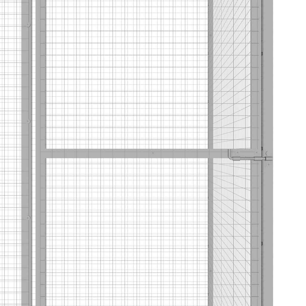 vidaXL Κλουβί Γάτας 6 x 3 x 2,5 μ. από Γαλβανισμένο Χάλυβα
