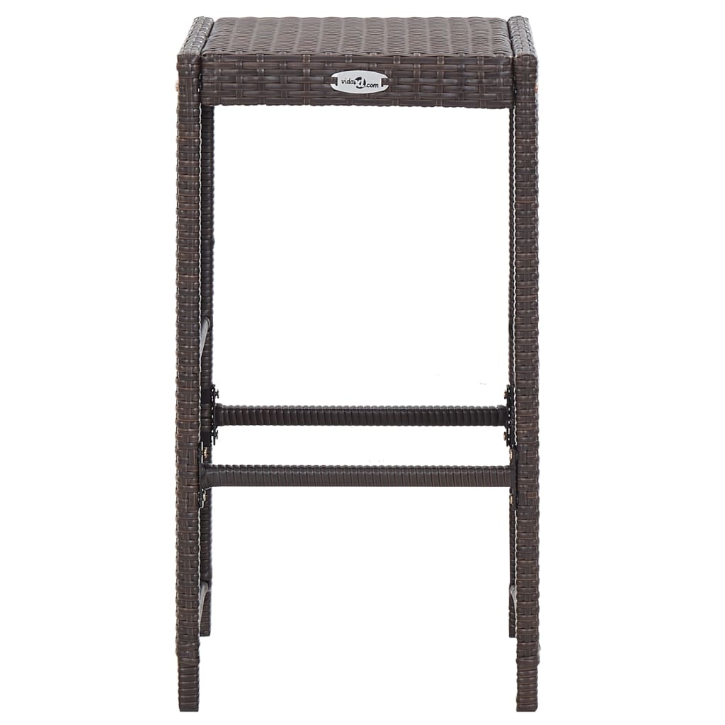 vidaXL Σετ Επίπλων Μπαρ Κήπου 7 τεμ. Καφέ Συνθετικό Ρατάν με Μαξιλάρια