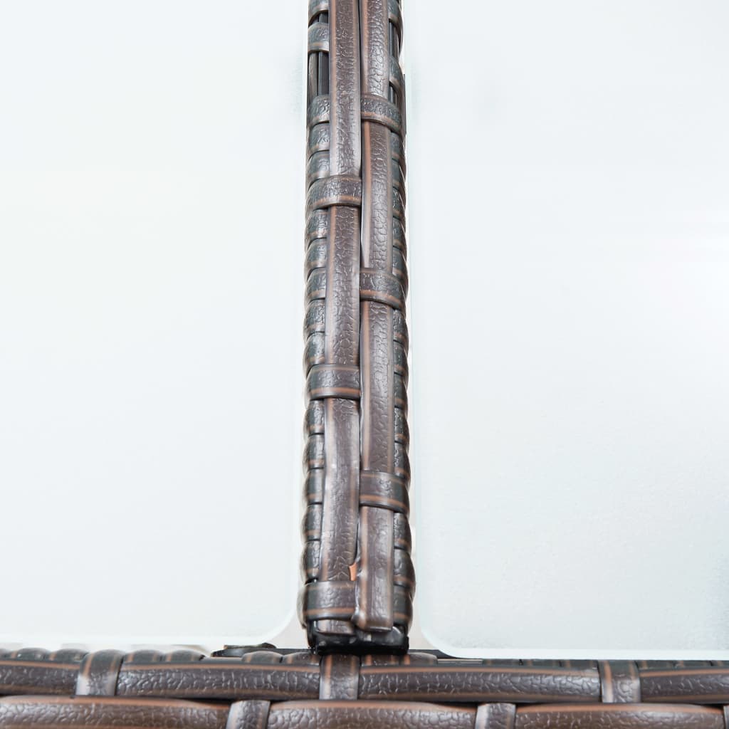 vidaXL Σετ Επίπλων Μπαρ Κήπου 7 τεμ. Καφέ Συνθετικό Ρατάν με Μαξιλάρια