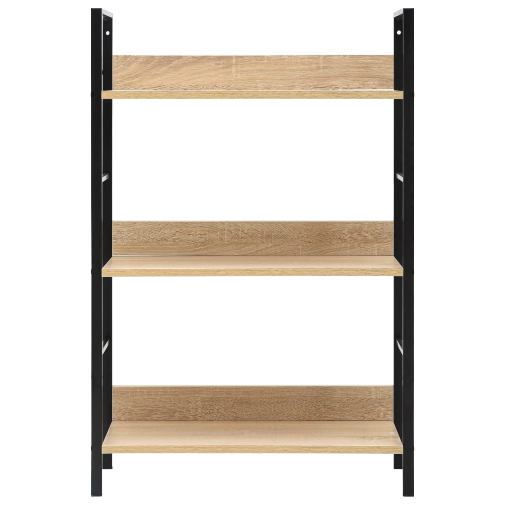 vidaXL Ραφιέρα 3 Επιπέδων Δρυς 60x27,6x90,5 εκ. Επεξεργασμένο Ξύλο