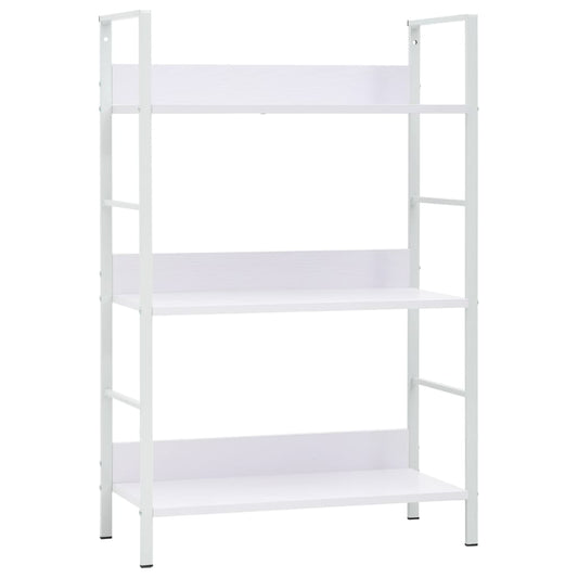 vidaXL Ραφιέρα 3 Επιπέδων Λευκή 60x27,6x90,5 εκ. Επεξεργασμένο Ξύλο