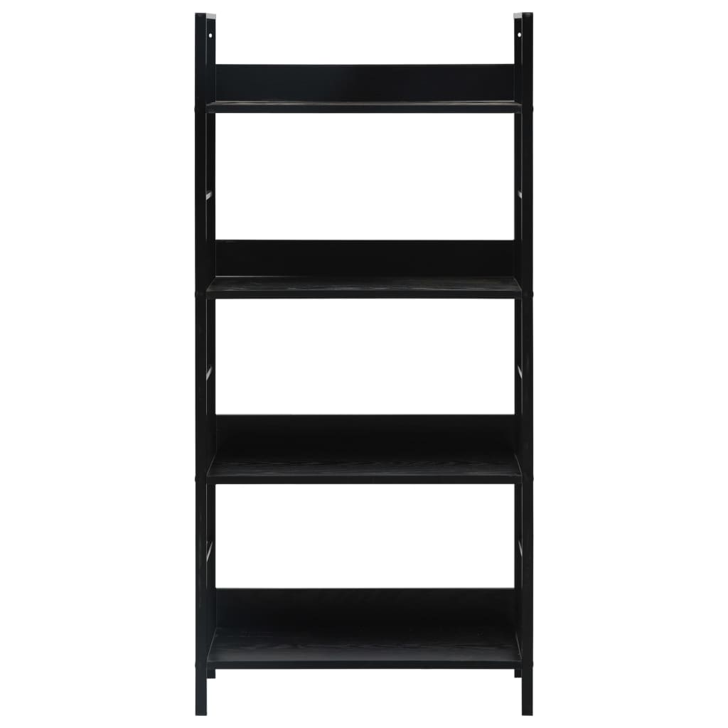 vidaXL Ραφιέρα 4 Επιπέδων Μαύρη 60x27,6x124,5 εκ. Επεξεργασμένο Ξύλο