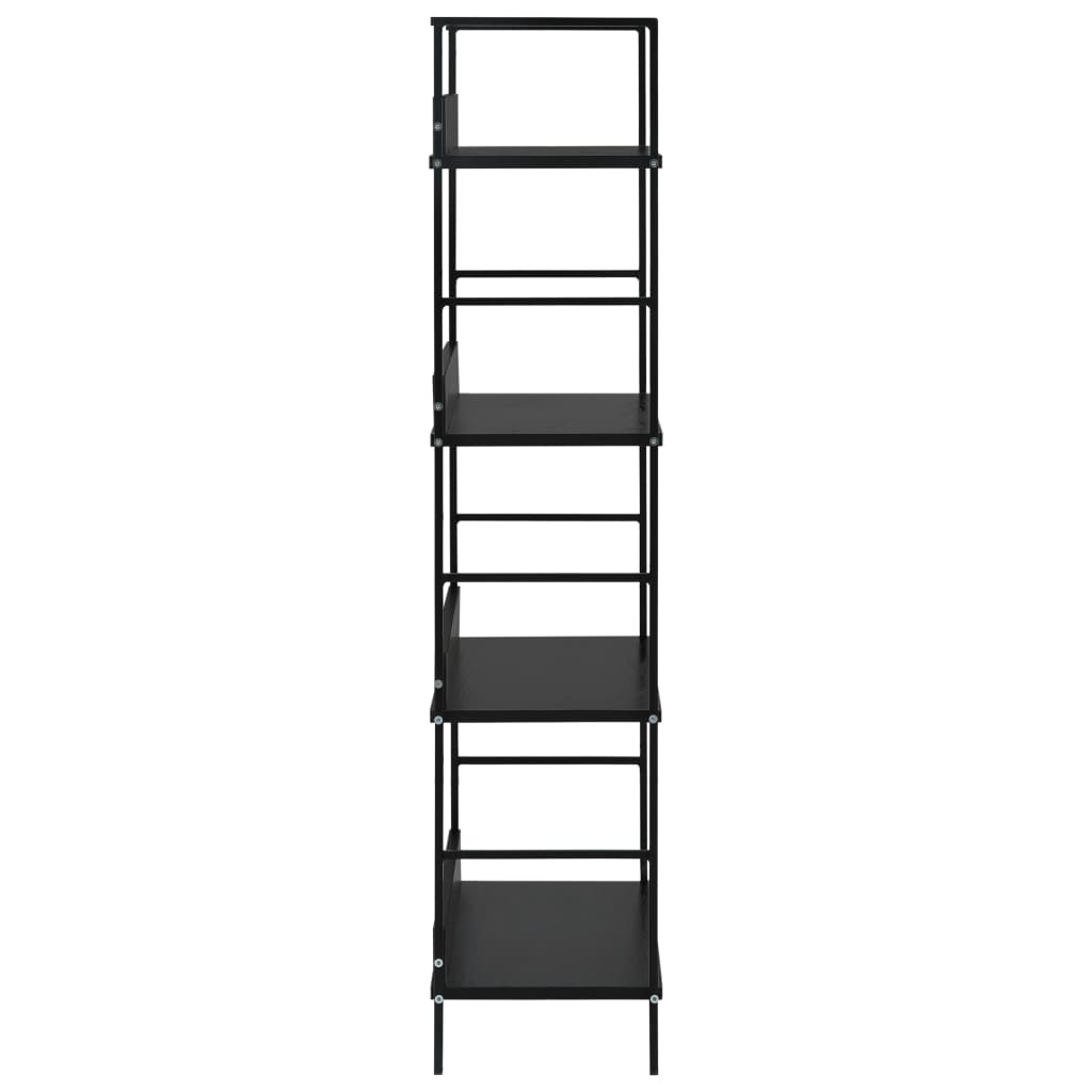 vidaXL Ραφιέρα 4 Επιπέδων Μαύρη 60x27,6x124,5 εκ. Επεξεργασμένο Ξύλο