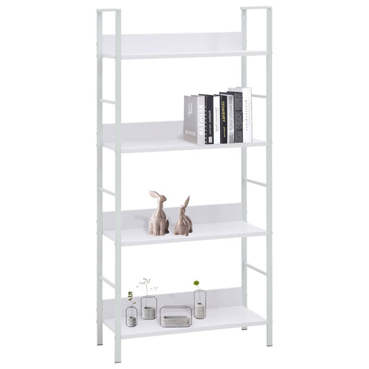 vidaXL Ραφιέρα 4 Επιπέδων Λευκή 60x27,6x124,5 εκ. Επεξεργασμένο Ξύλο
