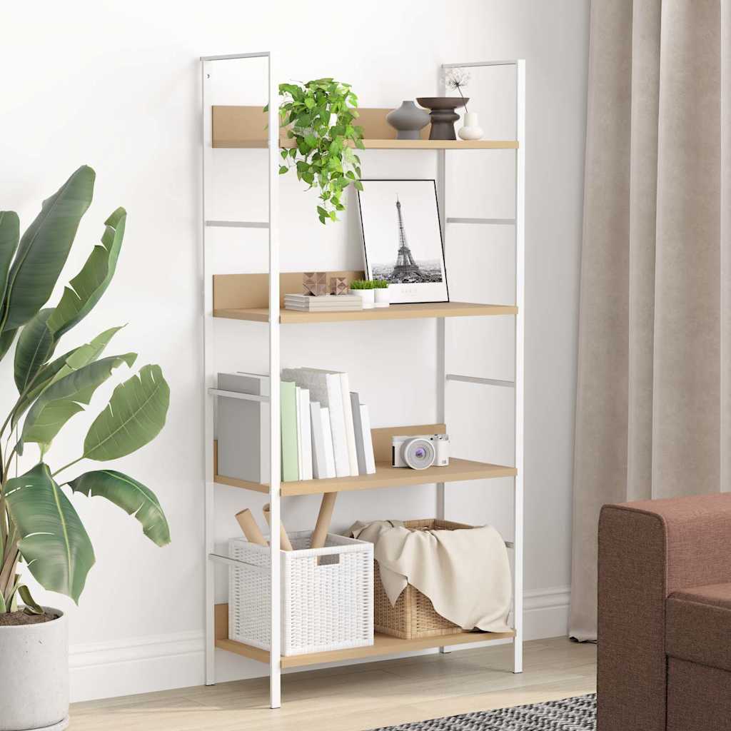vidaXL Ραφιέρα 4 Επιπέδων Δρυς 60x27,6x124,5 εκ. Επεξεργασμένο Ξύλο