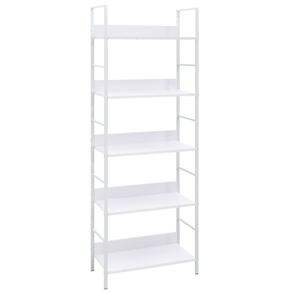 vidaXL Ραφιέρα 5 Επιπέδων Λευκή 60x27,6x158,5 εκ. Επεξεργασμένο Ξύλο