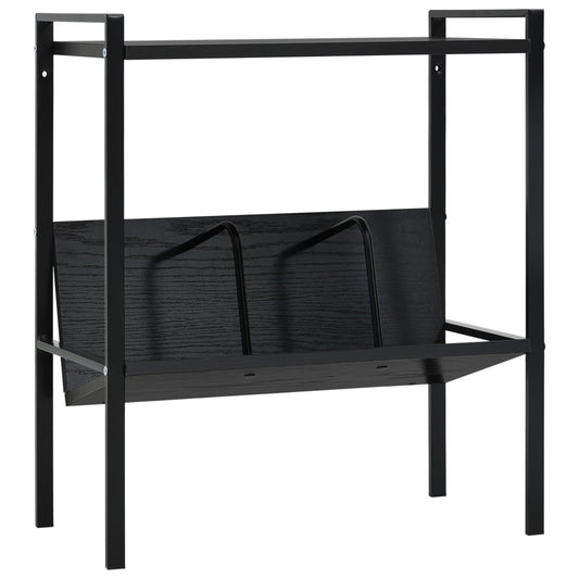 vidaXL Βιβλιοθήκη 2 Επιπέδων Μαύρη 52x28x59 εκ. Επεξεργασμένο Ξύλο