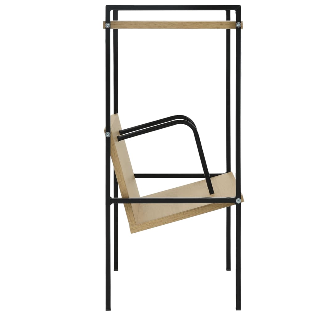 vidaXL Βιβλιοθήκη 2 Επιπέδων Μαύρο/Δρυς 52x28x59εκ. Επεξεργασμένο Ξύλο