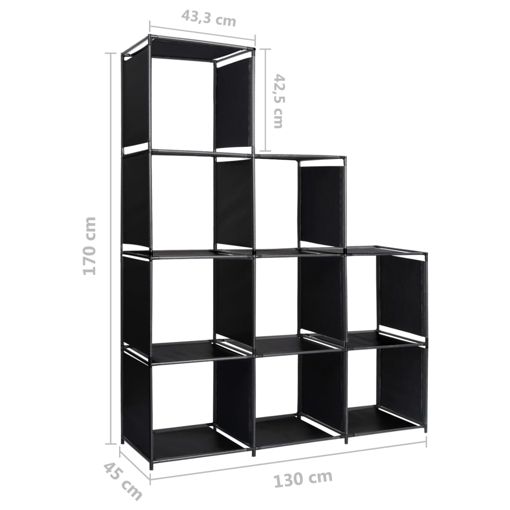 vidaXL Ραφιέρα Σκάλα Προβολής 130 x 45 x 170 εκ. Υφασμάτινη