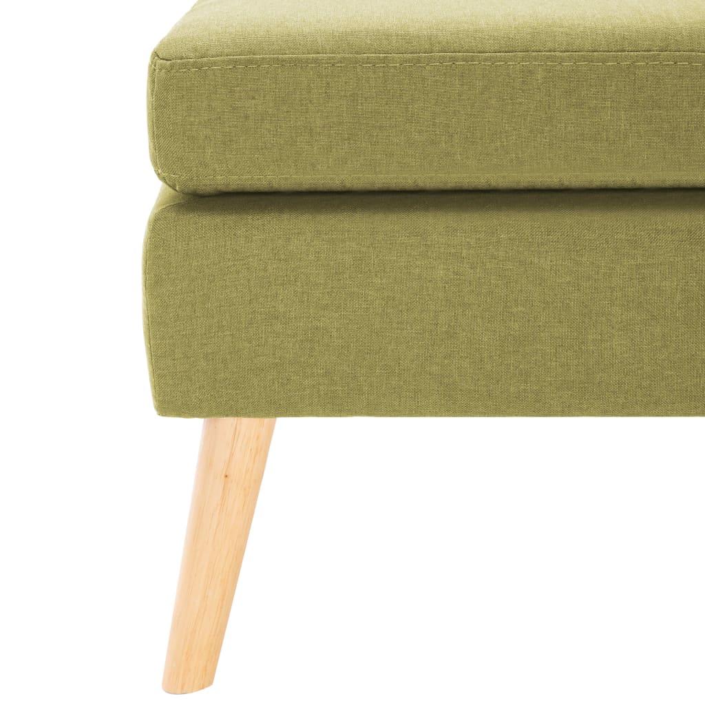 vidaXL Σκαμπό/Υποπόδιο Πράσινο Υφασμάτινο