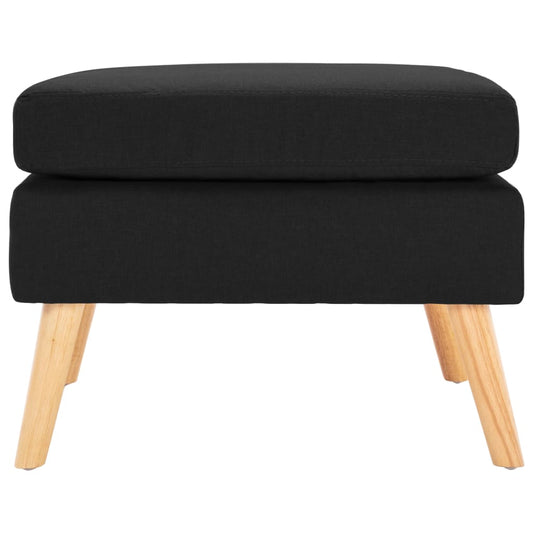 vidaXL Σκαμπό/Υποπόδιο Μαύρο Υφασμάτινο