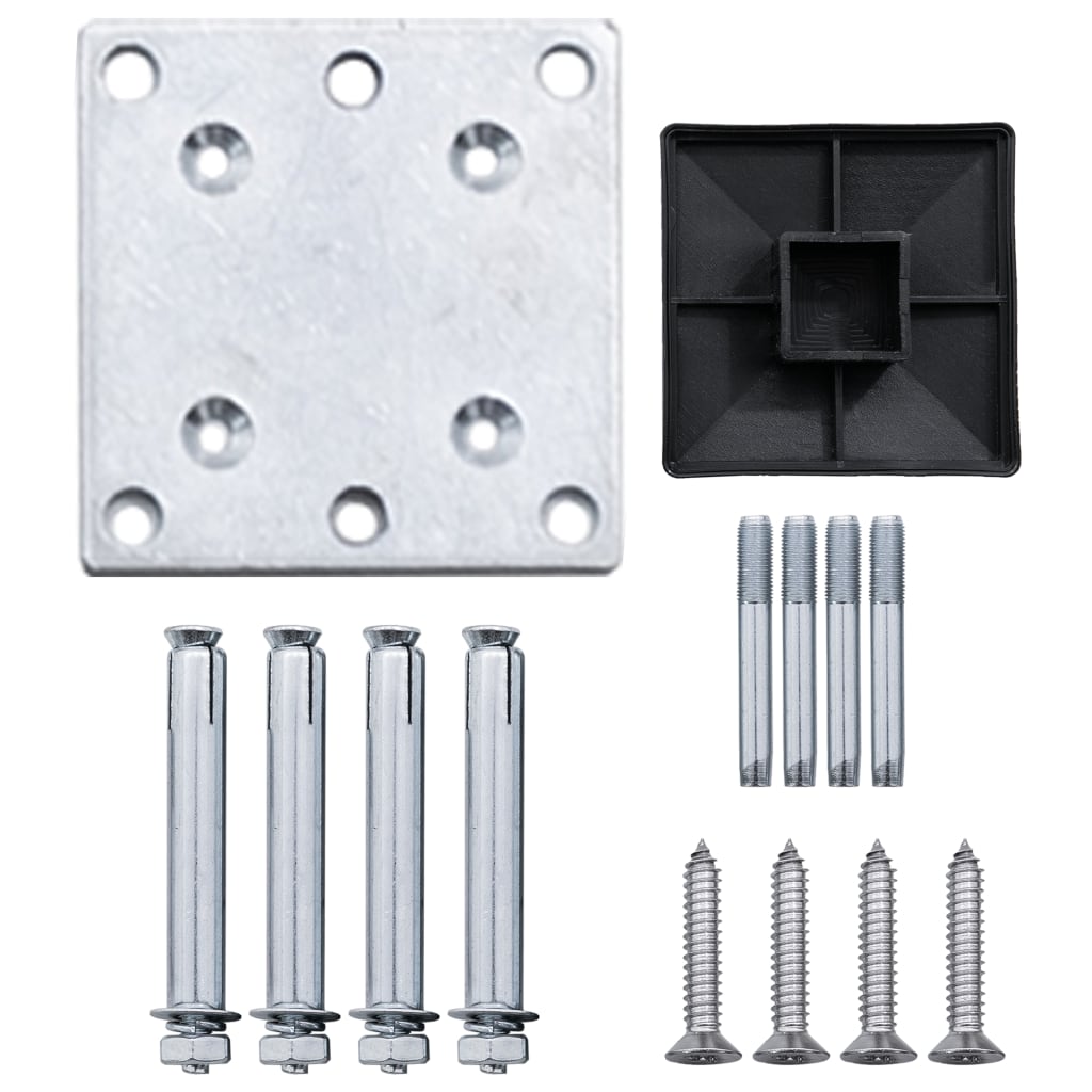 vidaXL Πάνελ Περίφραξης 2 Τετράγωνα + 1 Κεκλιμένο Καφέ 446x186 εκ. WPC