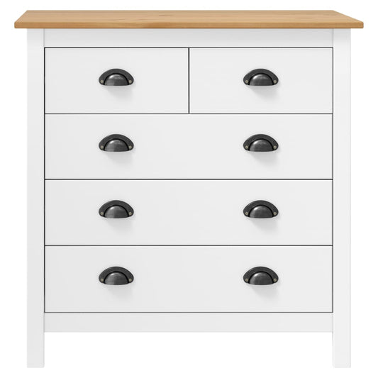 vidaXL Μπουφές Hill Λευκός 79x40x80 εκ. από Μασίφ Ξύλο Πεύκου