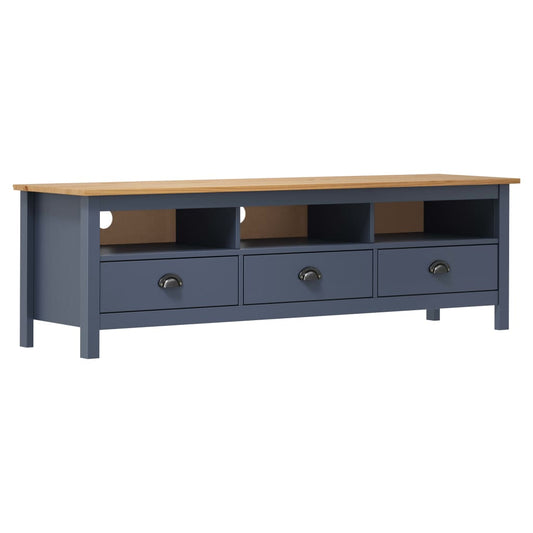 vidaXL Έπιπλο Τηλεόρασης Hill Γκρι 158x40x47 εκ. Ξύλο Πεύκου