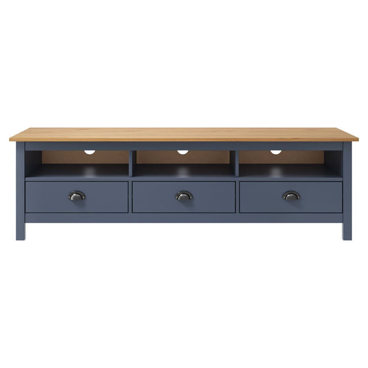 vidaXL Έπιπλο Τηλεόρασης Hill Γκρι 158x40x47 εκ. Ξύλο Πεύκου