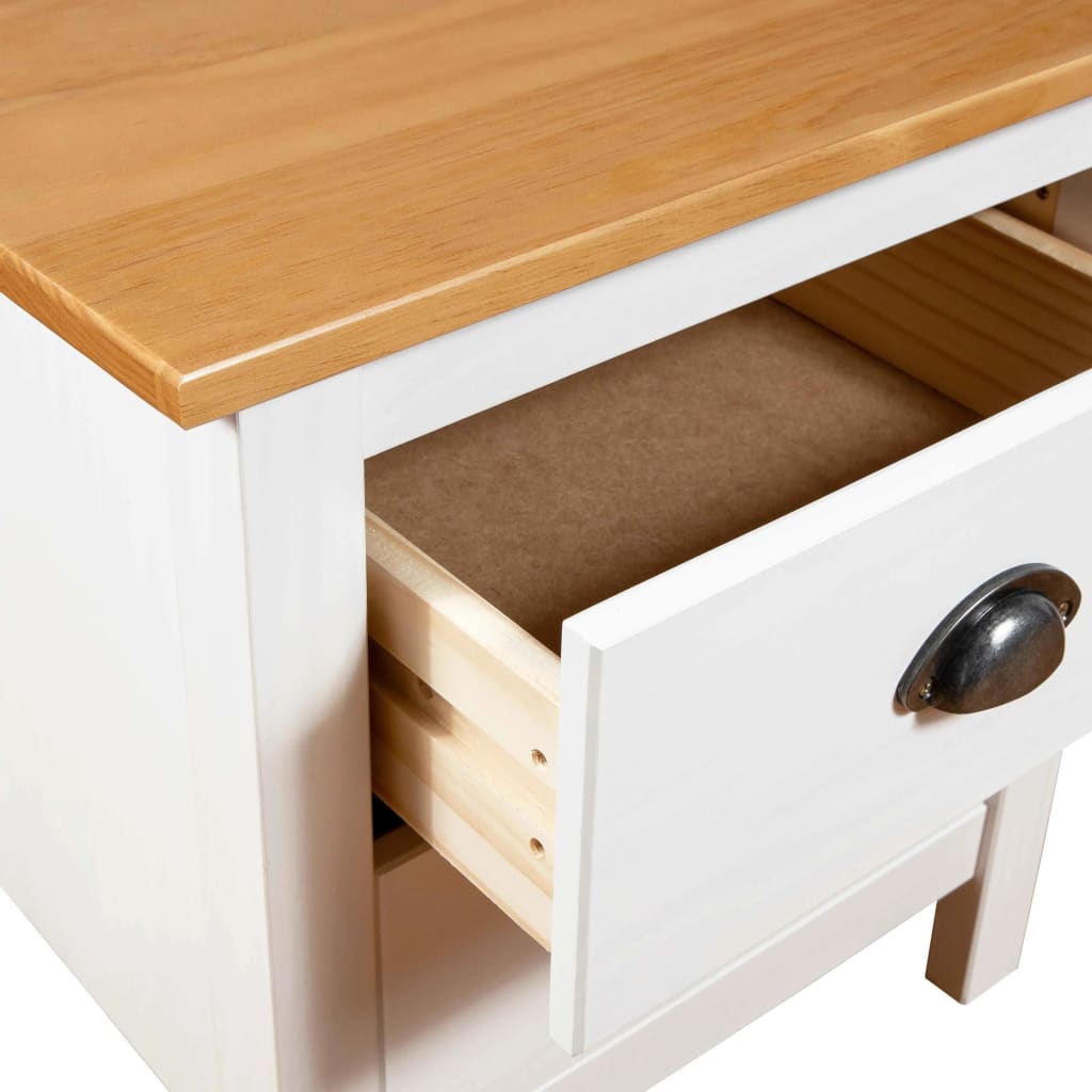 vidaXL Κομοδίνα Hill 2 Τεμ. 46 x 35 x 49,5 εκ. από Μασίφ Ξύλο Πεύκου