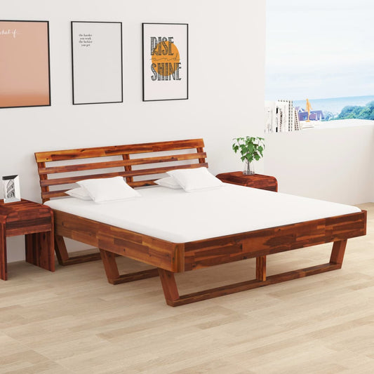 vidaXL Πλαίσιο Κρεβατιού 180 x 200 εκ. από Μασίφ Ξύλο Ακακίας