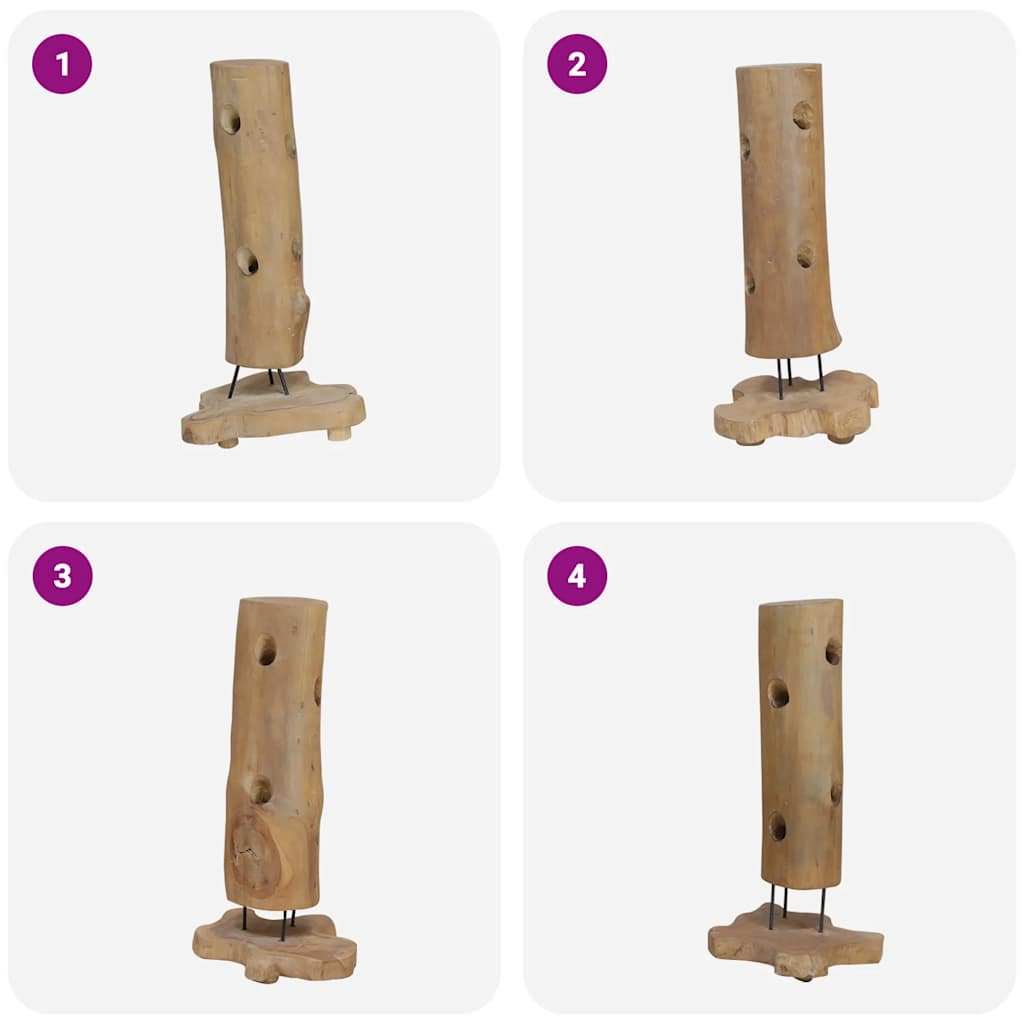 vidaXL Κάβα Κρασιών για 8 Φιάλες 40x30x80 εκ. από Μασίφ Ξύλο Teak