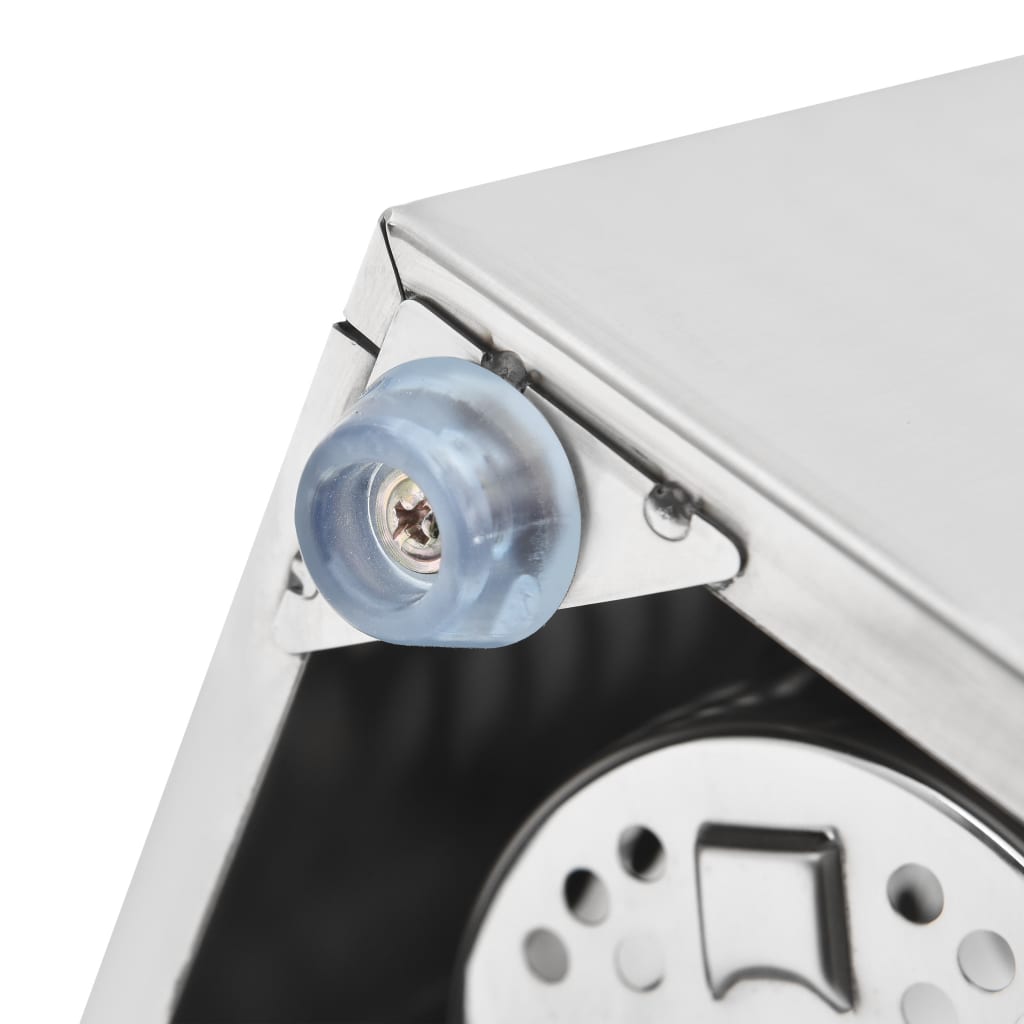 vidaXL Βάση για Μαχαιροπίρουνα 4 Θέσεων Ορθογώνια από Ανοξ. Ατσάλι