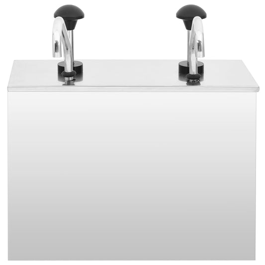 vidaXL Διανεμητής Σάλτσας 2 x 3,5 Λίτρα από Ανοξείδωτο Ατσάλι