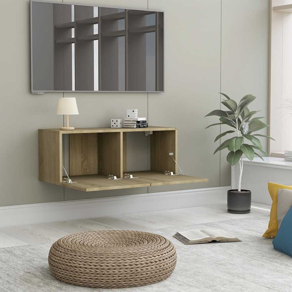 vidaXL Έπιπλο Τηλεόρασης Sonoma Δρυς 80 x 30 x 30 εκ. από Επεξ. Ξύλο