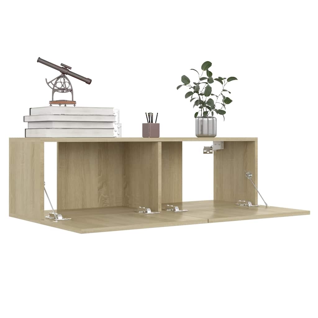 vidaXL Έπιπλο Τηλεόρασης Sonoma Δρυς 100 x 30 x 30 εκ. από Επεξ. Ξύλο