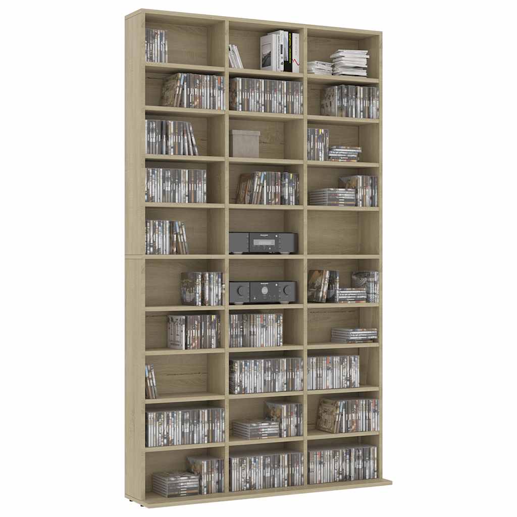 vidaXL Έπιπλο για CD Δρυς 102 x 23 x 177,5 εκ. από Επεξεργασμένο Ξύλο